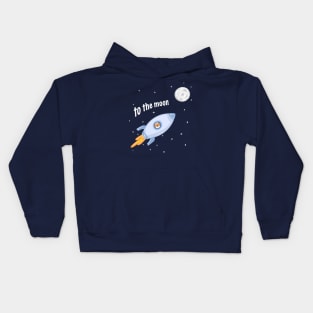 Shiba Inu to the Moon Kids Hoodie